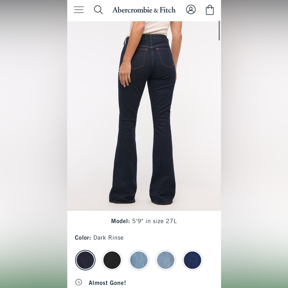 Abercrombie & Fitch mid rise boot cut jeans